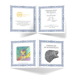 Casa de la Moneda de Germania: Lingote de Plata Bearlin 5 oz 2025 Acabado Antiguo