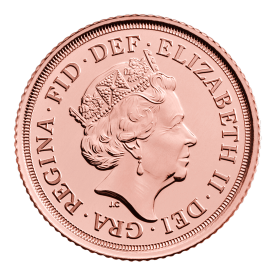 Velká Británie: 1/2 suverénní Elizabeth II. 2022