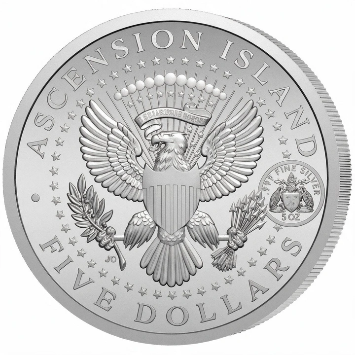 Stříbrná pamětní mince JFK 5 uncí stříbra 2024 Proof