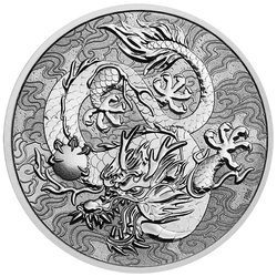 Chinese Myths and Legends: Dragon 1 oz Platinum 2022
