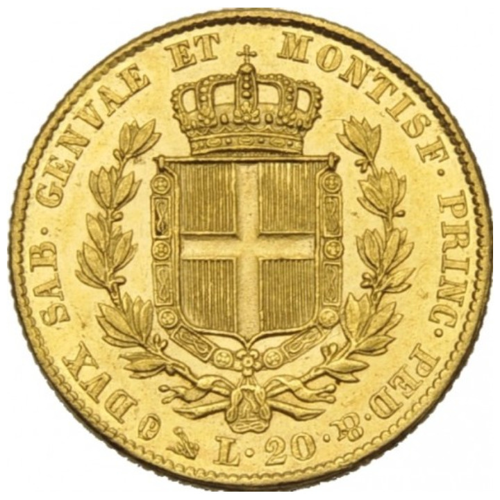 Sardynia, 20 Lirów Karol Albert 1831-1849
