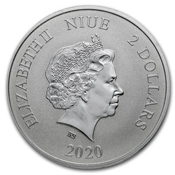 Niue: Animales Celestiales - Serpiente Verde 1 oz Plata 2020