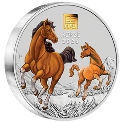 Perth Mint: Lunar III – Year of the Horse Coloured 1000 g Silver 2026 Gold Privy Mark