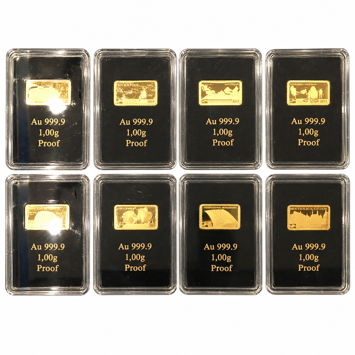 Moneda de oro seleccionada al azar 1 g de oro Au 999 Proof