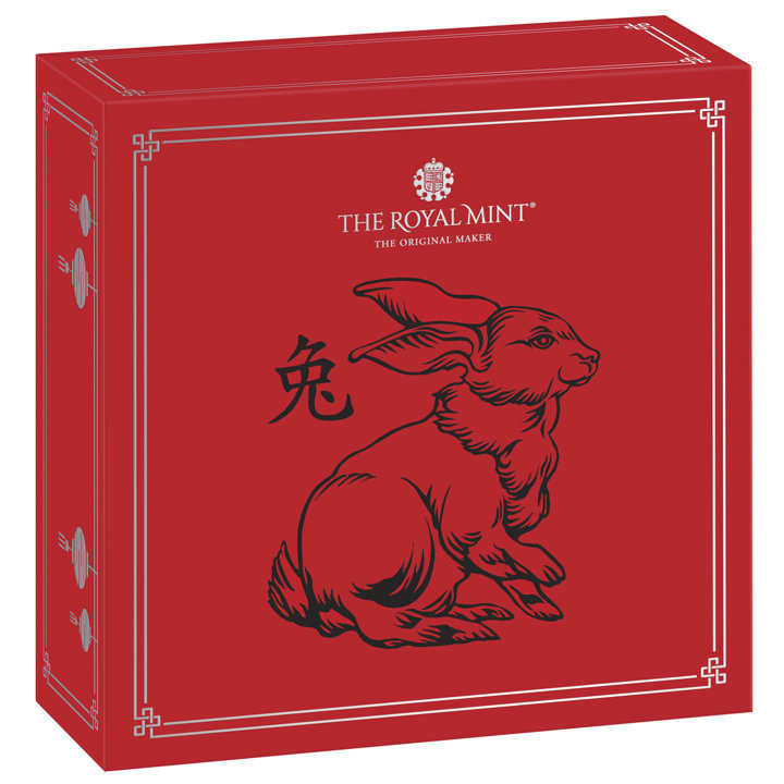 Royal Mint Lunar: Year of the Rabbit 5 oz Silber 2023 Proof