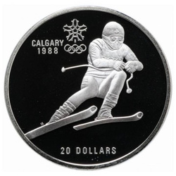 Canada: Set di 10 monete Giochi Olimpici di Calgary 1988 Argento
