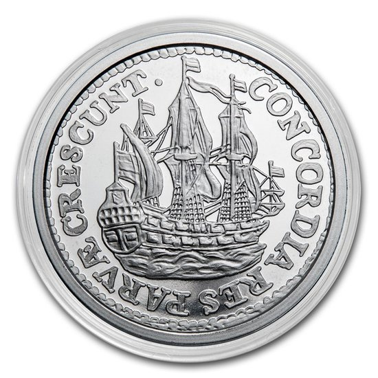 Netherlands: Ship Shilling 1 oz Silver 2021 (Restrike)