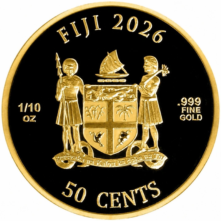 Monedă de Aur Cats 1/10 uncie de Aur 2026 Prooflike
