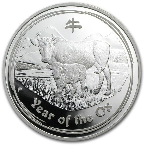 Lunar II: Rok Bawoła 2 uncje Srebra 2009 Proof