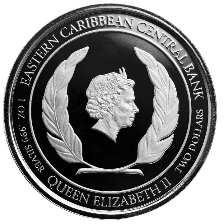 St. Vincent & The Grenadines: War Ship kolorowany 1 uncja Srebra 2022 Proof (Milkspot)