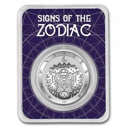 Tokelau: Serie del Zodiaco - León 1 oz Plata 2022 Losa