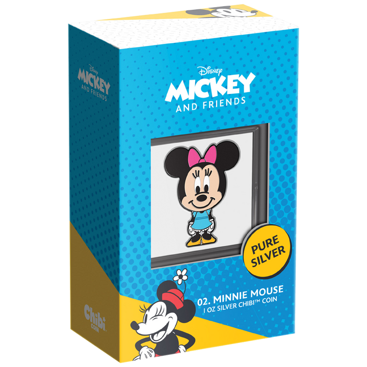 Niue: Disney – Minnie Chibi Coin, színezett, 1 unciás ezüst, 2021, Proof