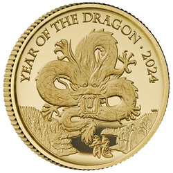 Royal Mint Lunar: Year of the Dragon 1/40 oz Gold 2024 Proof
