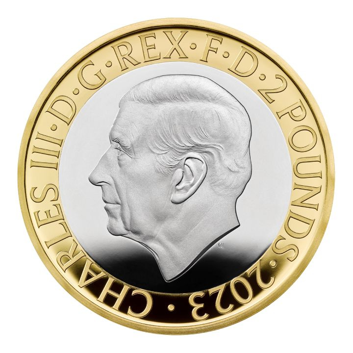 Lote de 5 monedas Conmemorativas del Reino Unido de Platino 2023 Proof