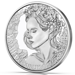 The forget-me-not kolorowany 10 Euro Srebro 2023 Proof 