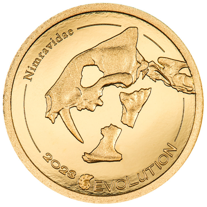 Mongolia: Evolution of Life - Nimravidae 0,5 grama Złota 2023 Proof