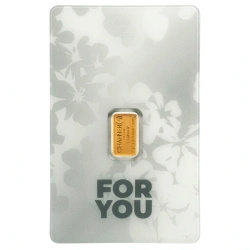 Lingot d’or de 1 g C.Hafner For You (emballage blanc) en écrin – coffret cadeau
