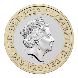 Lote de 10 monedas de Su Majestad la Reina Isabel de Cobre 2022