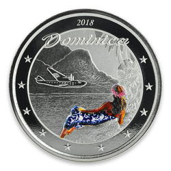 Dominique : The Nature Isle colorée 1 once d'argent 2018 Proof
