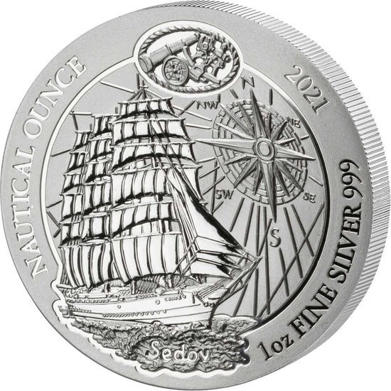 Rwanda: Nautical Ounce - Sedov 1 oz Silver 2021