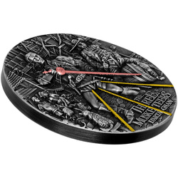 Niue: A három muskétás – D'Artagnan aranyozott 2 uncia ezüst 2022 magas dombornyomású antikolt érme