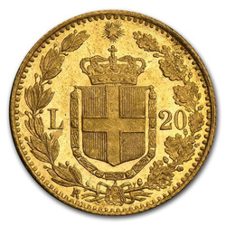 Italie, 20 lires Umberto I Différentes années