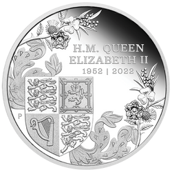 The Queen's Platinum Jubilee 1 unce stříbra 2022 Proof