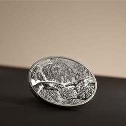 Cook Islands: X-Ray - Creation of Adam colored 1 oz Silver 2023 Proof Ultra High Relief