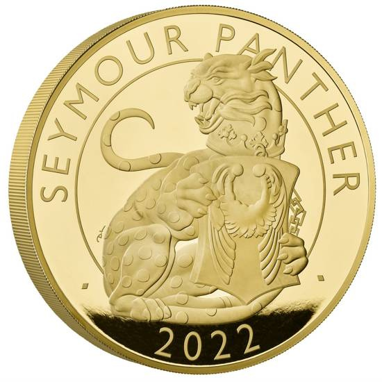 A királyi Tudor-állatok: Seymour Panther 1000 g arany 2022 Proof