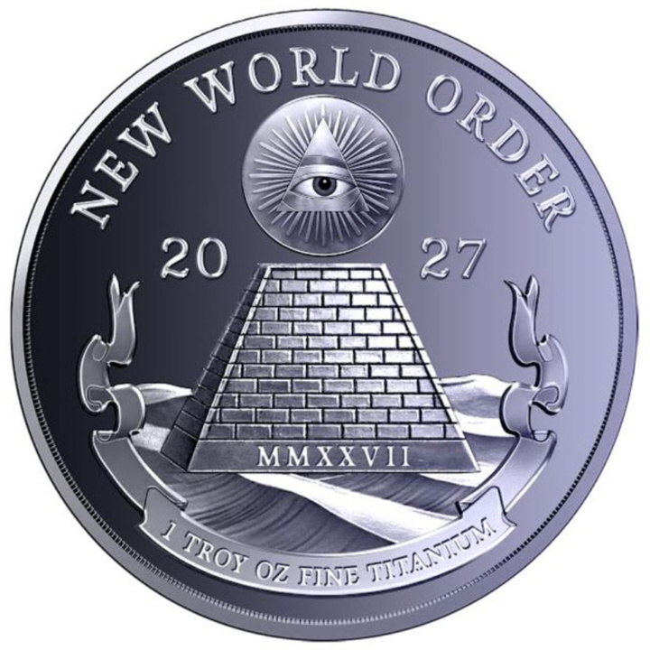 Médaille en Titane New World Order 1 once de Titane 2027