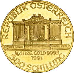 Filarmónica de Viena 1/4 oz Oro 1991