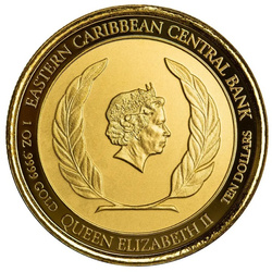  Dominica: Mountain Chicken coloured 1 oz Gold 2022