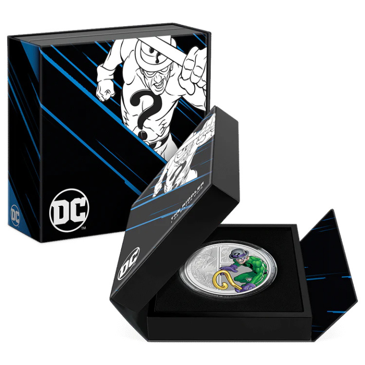 Niue: DC Villains - The Riddler coloured 1 oz Silber 2023 Proof