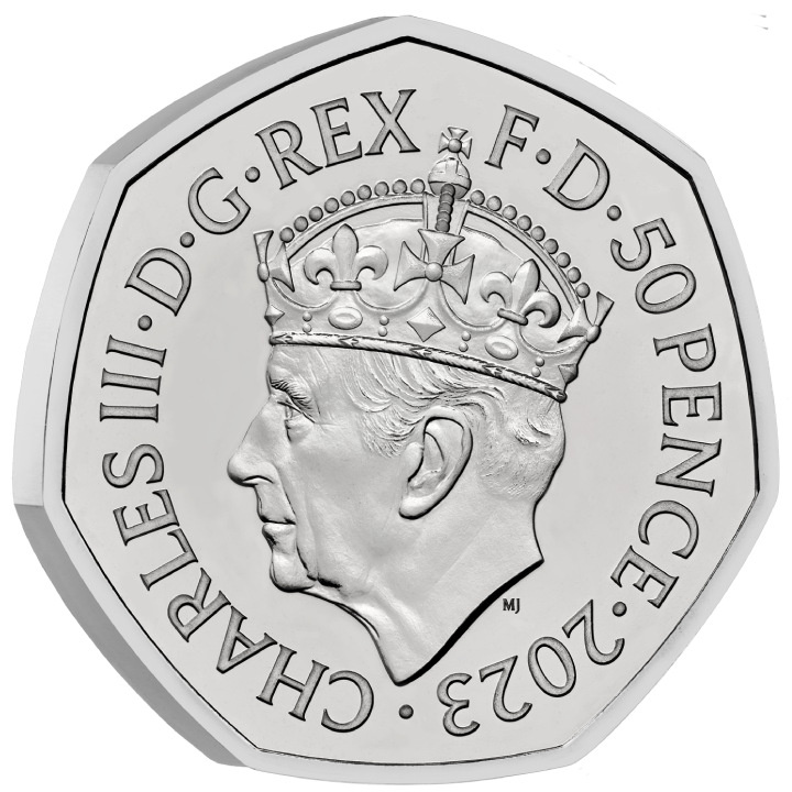 Coronación de Su Majestad el Rey Carlos III 50p Miedzionikiel 2023