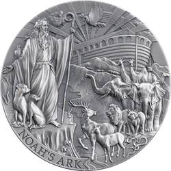Camerun Bible Stories Noah's Ark 2 oz Argint 2025 High Relief Antique Finish