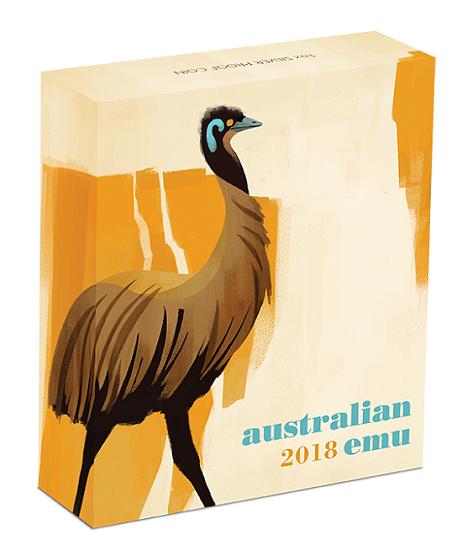Australijski Emu 1 uncja Srebra 2018 Proof Certyfikat od 1 do 20