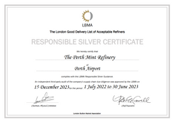 The Perth Mint: 1 uncia ezüsttömb LBMA GD finomító