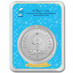 Niue: Smurfette Christmas coloured 1 oz Silver 2023 Slab Coin