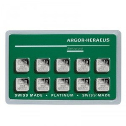 10 x 1 grammo Lingotto di platino Argor Heraeus