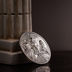 Cook-szigetek: Spárta 1 uncia platina 2023 Proof Ultra High Relief