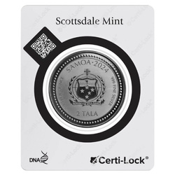 Samoa: Year of the Dragon 1 uncja Srebra 2024 Black Rhodium (moneta w karcie)