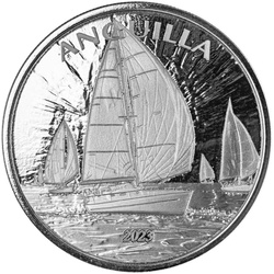 Anguilla: Regatta 1 oz Silver 2023 Prooflike (coin in cap)