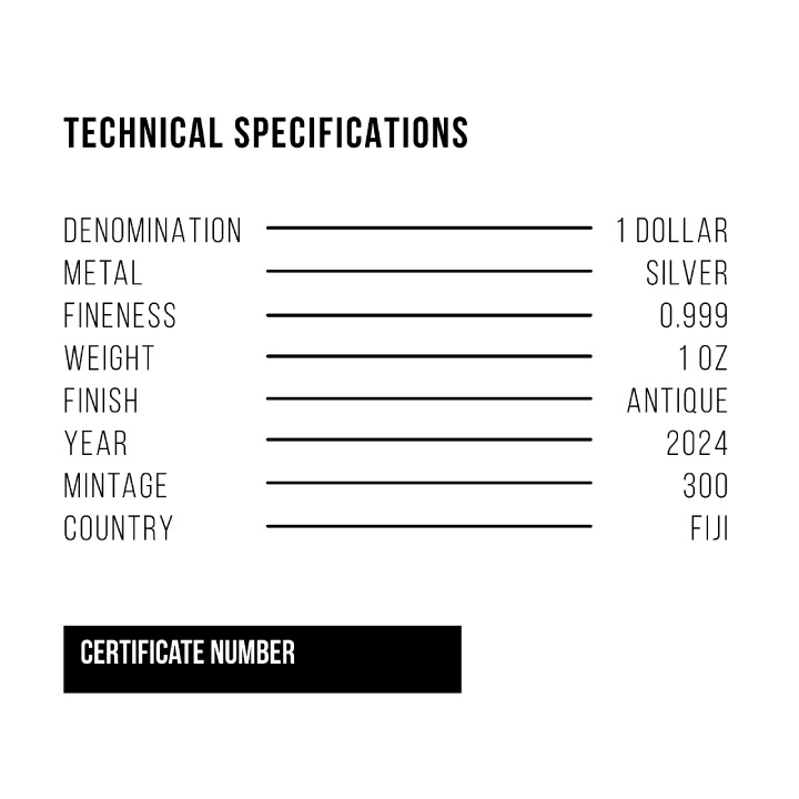 Fidzsi-szigetek: Steamboat Willie 1 uncia ezüst 2024 Antikolt érme