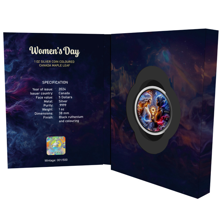 Canada: Women's Day coloured 1 oz Silber 2024