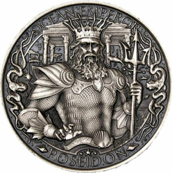 Mythical Cities: Atlantis 1 oz Silver 2020 Antiqued Round Coin
