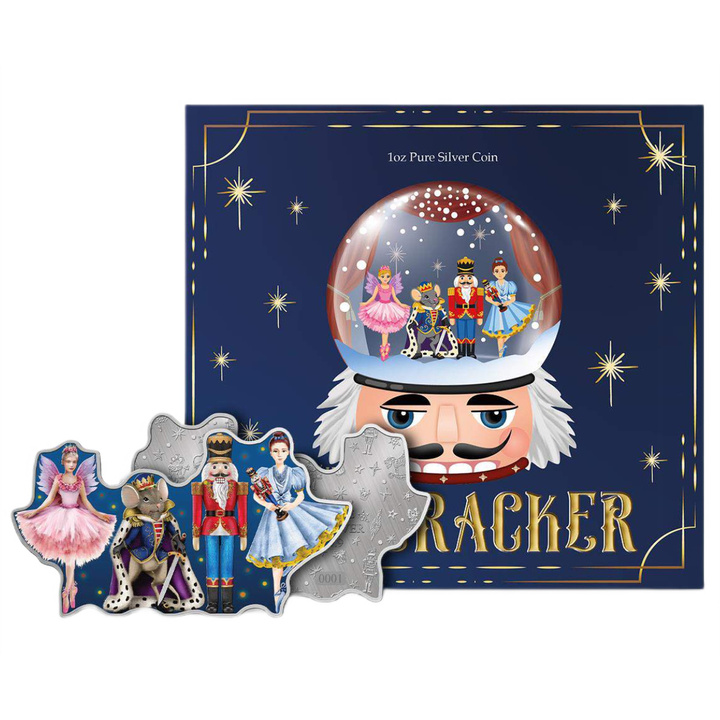 Сребърна монета Соломонови острови: Nutcracker on Stage цветна 1 унция Сребро 2026 Reverse Proof