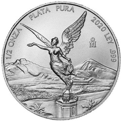 Diosa Mexicana de la Libertad 1/2 onza Plata 2020