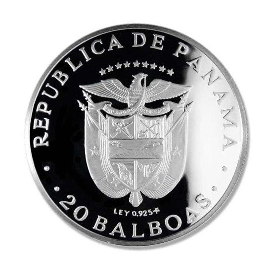 Panamá: Simón Bolívar 20 Balboas 1971 Proof