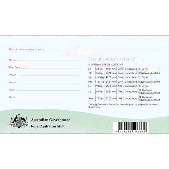 Sada 6 mincí Australian Baby 2022