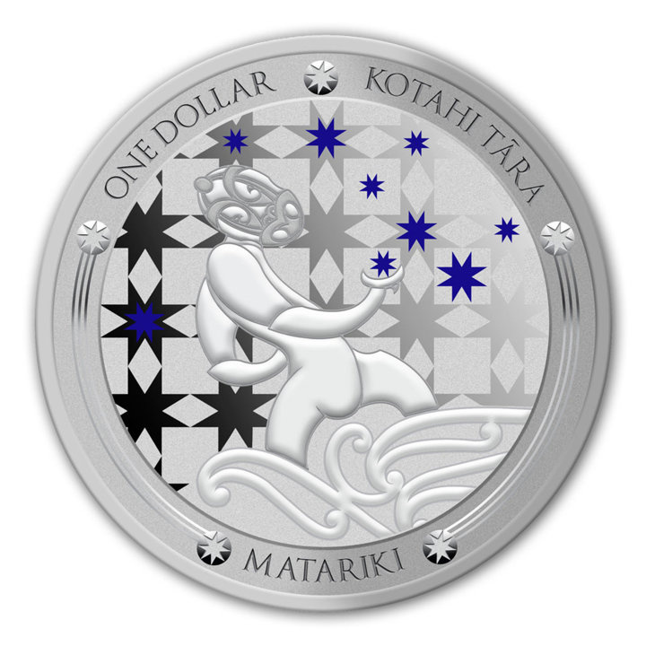 Matariki colorée 1 once d'argent 2022 Proof